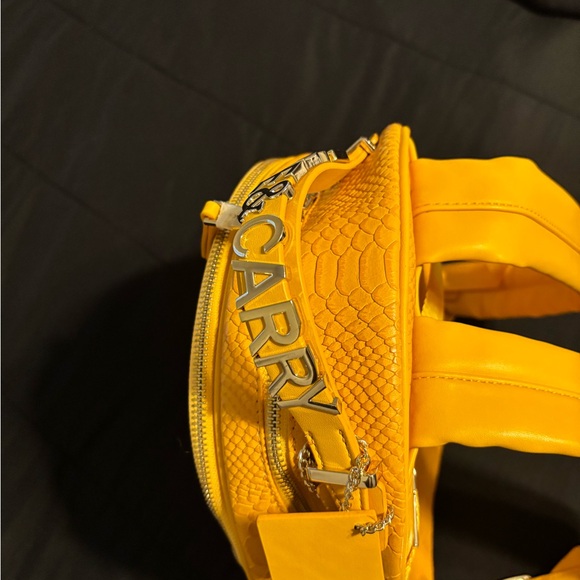 Yellow Textured Backpack - Picture 5 of 13